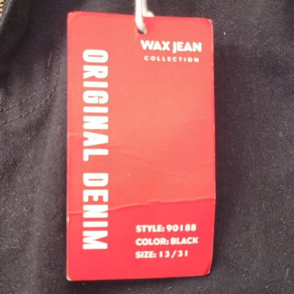 Wax Jean Collection - Black Women Distressed Stretched Jeans - Size 13/31 - Picture 8 of 15